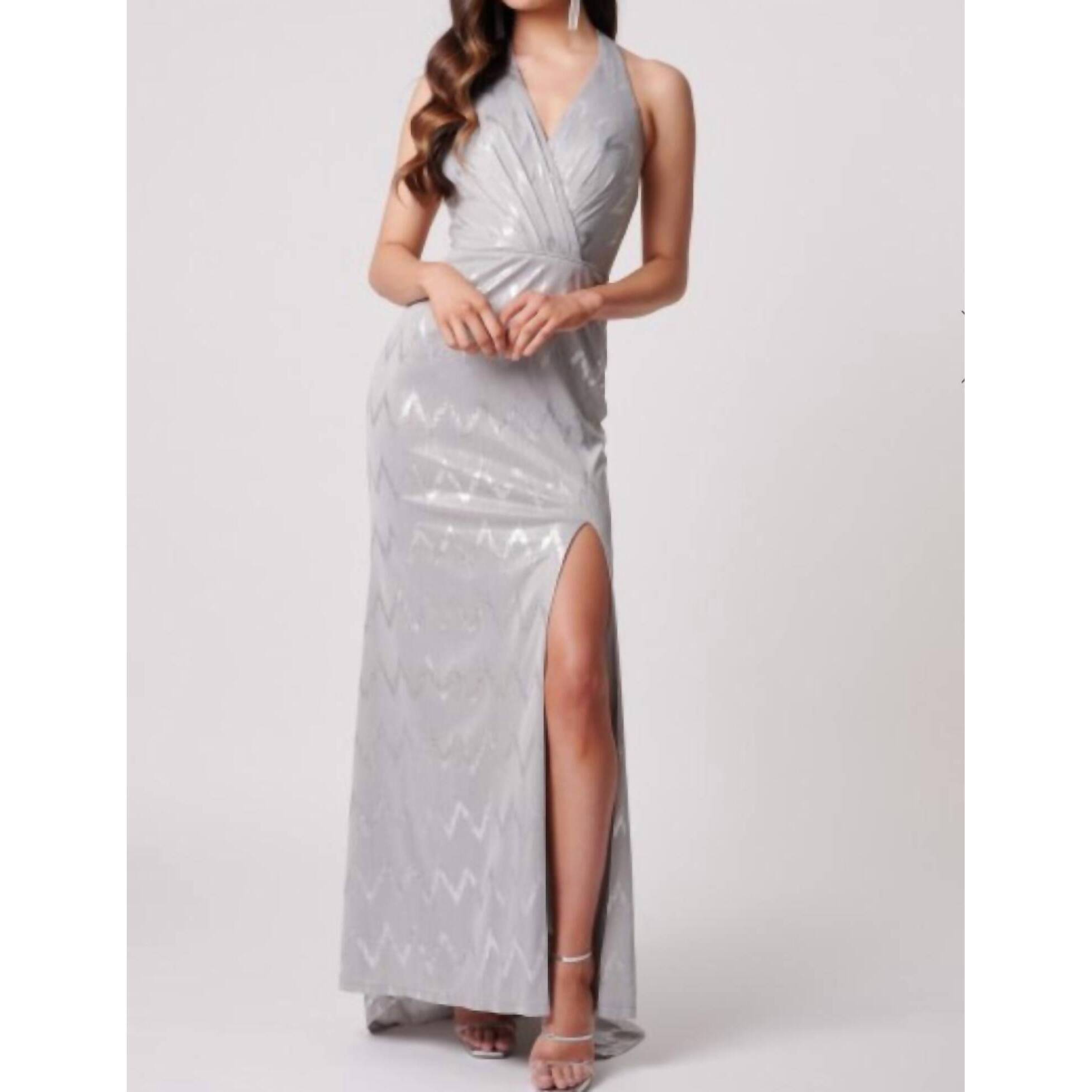 New Forever Unique Missouri Dress In Silver